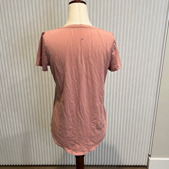 LULULEMON Women's Love V-Neck T-Shirt Size S In Pink - Picture 2 of 6